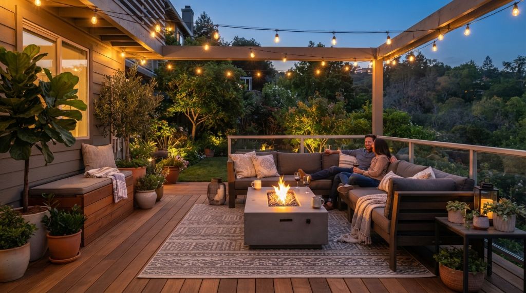 Comfortable outdoor seating and living area